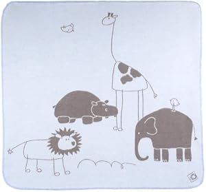 Kushies Baby Safari Blanket, Blue