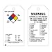 Brady  76203 5 3/4" Height x 3" Width, Heavy-Duty Vinyl with Clear Polyester Overlaminate (B-851^B-674), Black, Red, Blue, Yellow on White Right-To-Know Accident Prevention Tags (25 Tags)