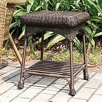 Big Sale Jeco Outdoor Wicker Patio Furniture End Table
