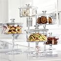 Glass Pedestal Candy Jars: 18" H