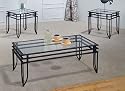 Matrix Coffee Table Set Wrought Iron with 8mm Beveled Glass