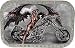 Tattoo Johnny Angel Of Death Chopper Rhinestone Belt Buckle