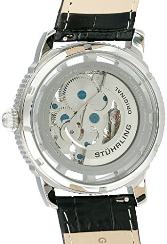 Stuhrling Original Women's 107EL.111531 Classic Delphi Stainless Steel Automatic Skeleton Black Watch