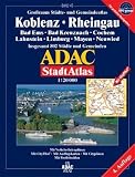 ADAC StadtAtlas Koblenz, Rheingau 1:20.000 Bad Ems, Bad Kreuznach, Limburg, Lahnstein, Mayen, Neuwied: Bad Ems, Bad Kreuznach, Cochem, Lahnstein, .. - 802 St&auml;dte und Gemeinden - 1:20000 - GPS-genau - ADAC Kartografie