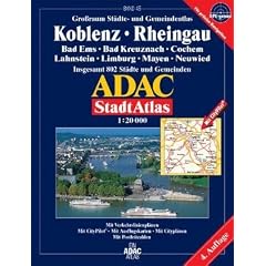 ADAC StadtAtlas Koblenz, Rheingau 1:20.000 Bad Ems, Bad Kreuznach, Limburg, Lahnstein, Mayen, Neuwied: Bad Ems, Bad Kreuznach, Cochem, Lahnstein, ... 802 St�dte und Gemeinden. 1:20000. GPS-genau