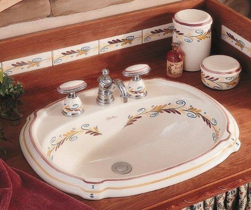 Kohler Memoirs K-141 76-EP-96 Bathroom Self Rimming Sinks Biscuit