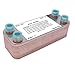 Ferroday 20 Plate Wort Chiller,Stainless Steel Heat Exchanger 1/2 NPT Thread Brazed Plate Heat Exchanger(7.5