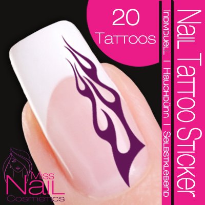 Nail Tattoo Sticker Flammen - beere Preisvergleich