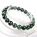 Natural Ruby in Zoisite Gemstone 8mm Round Beads Stretch Bracelet 7