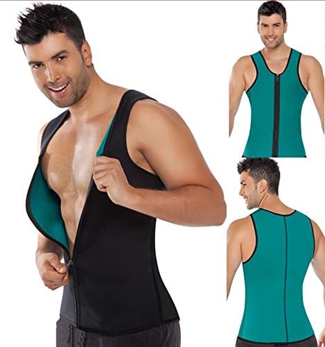 Men's Ultra Sweat Thermal Muscle waist Trainer Shirt Gym Neoprene Body Shapers Running Corset