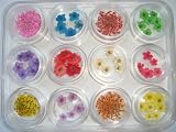 12 Pots of Dried Flowers3d Nail Art Design Decoration