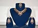 Christmas Gift-fashion Jewelry Necklace Set and Earring in Antique Silver Finish and Ruby Color Stones 4pc Set (Brand New) Free Shipping