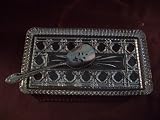 Royal Brighton Cranberry Dessert Crystal Glass Serving Tray Dish with Server