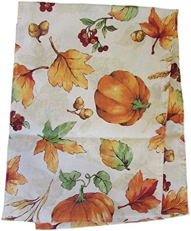 Autumn Treasures Fall Table Runner Size 13" x 72",Beige