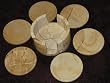 Teakwood Marble Coasters Set 6 Pcs Felt Bottom Everyday Super Low Prices