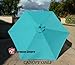 Formosa Covers 9ft Umbrella Replacement Canopy 6 Ribs in Turquoise Olefin (Canopy Only)