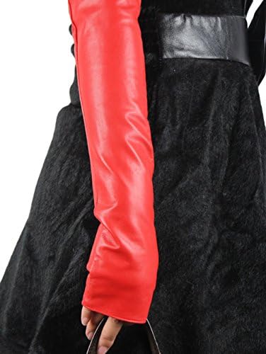 Aiterni Women's Lady Elegance Fingerless Mid Long Winter Fashion Gloves Red