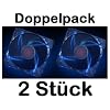 Xilence - 120mm Geh�use L�fter - Transparent mit Blauen LED - Doppelpack 2 St�ck Geh�usel�fter