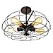 UNITARY Brand Vintage Barn Metal Semi Flush Mount Light Max 300W with 5 Lights Painted Finish