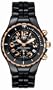 TechnoMarine Women's 208018 MoonSun Ceramic Gold-Plated Black Watch