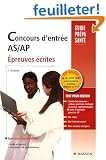 Concours d'entr�e AS-AP : Epreuves �crites