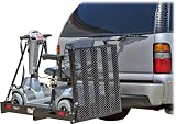 500 Lb Capacity Power Scooter and Wheelchair Folding Cargo Carrier Rack with Folded Ramp