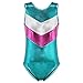 One-piece Shining Double-V Gymnastics Athletic Leotard for Little Girls