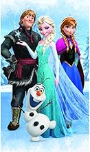 Disney Frozen - Telo bagno vellutato, motivo: Frozen, il regno di ghiaccio, con Olaf, 70 x 120 cm