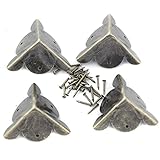 【ノーブランド 品】4本 三角形 ボックス 足 家具 コーナー フット 装飾 プロテクター カバー　ケースプロテクター