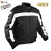 Men's Level-3 Armored Black and White Waterproof Tri-Tex Fabric Motorcycle Jackets - Size : Large