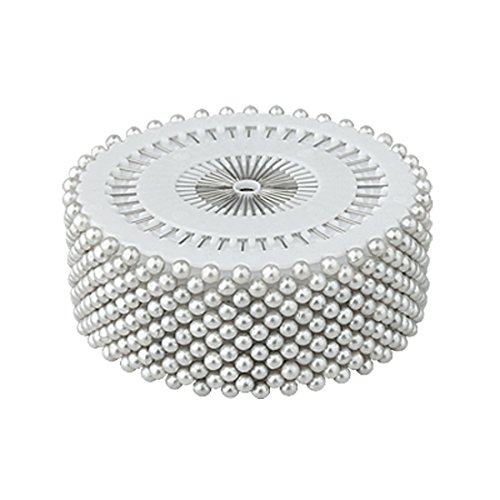 480 Pcs White Decorative 3mm Manmade Pearl Straight Head Pins