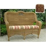 North Cape Richmond Aluminum Frame Resin Wicker Loveseat – Walnut