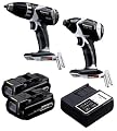 Panasonic EYC199LR Cordless, Battery Powered, Rechargeable 14.4V Drill Driver / Impact Driver Combo Kit