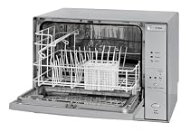 Bomann 770470 Tisch-Geschirrspüler: Energieeffizienzklasse BBC; Elektronik / 3 Spülprogramme, silber