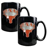 Texas Longhorns 2pc Black Ceramic Mug Set NCAA College Athletics