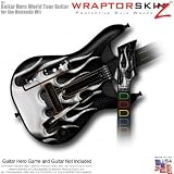517zETJKG6L. SL160  Metal Flames Chrome Skin fits Guitar Hero 5 & World Tour Guitar for Nintendo Wii  by WraptorSkinz