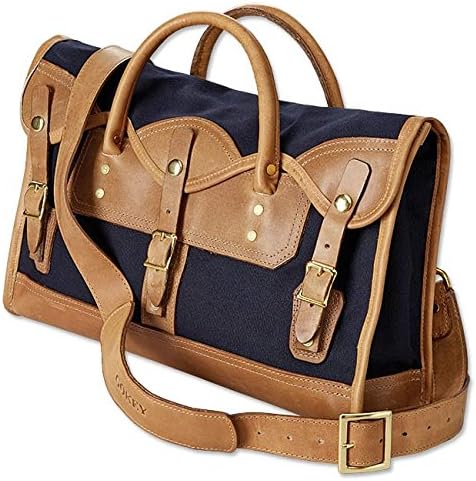 Gokey Gokey Waxhide & Navy Canvas Briefcase