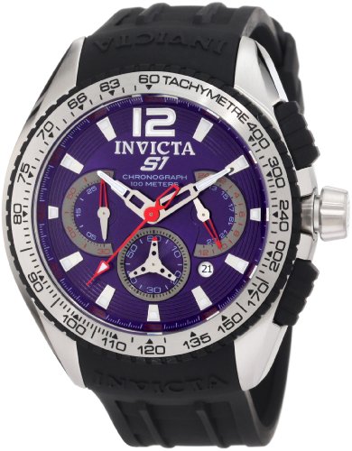 Invicta Men's 1451 S1 Racing Team Chronograph Blue Dial Black Polyurethane Watch