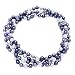 CLASSIC PEARLS Muschelkernperlen-Kette endlos in himmelblau / dunkelblau / metallicblau; ca. 6,0 mm; ca. 120 cm 60300054