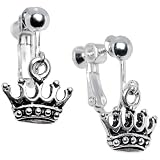 Royal Chic Crown Clip On Earrings