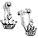 Royal Chic Crown Clip On Earrings