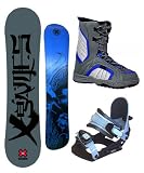 125cm X-Games Chopper Snowboard + LTD justice Boots + Bindings Package