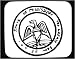Mouse Pad with black and white, coin, design, stamp, emblem, seal, bird, Mississippi, eagle