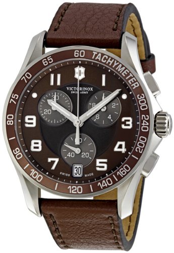 Victorinox Swiss Army Alliance Chronograph Brown Dial Mens Watch 241498