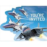 Fighter Pilot Party Invitations (8 count)