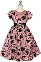 CLEARANCE Totally Unique New Dress with Brown Velvet Flocking Dress ~ Dusty Rose or Aqua 2 to 10 Girls