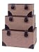 Pack of 6 Spring Serenity Decorative Tweed & Faux Leather Storage Boxes