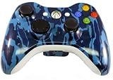 Blue Tiger Camouflage Xbox 360 Wireless Controller Remote