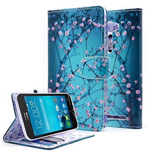 ASUS Zenfone 2E Case, NageBee - Zenfone 2E Design Dual-Use Flip PU Leather Fold Wallet Pouch Case Premium PU Leather Wallet Flip Case for ASUS Zenfone 2E (Wallet Plum Blossom) ASUS Zenfone 2E Case, NageBee - Zenfone 2E Design Dual-Use Flip PU Leather Fold Wallet Pouch Case Premium PU Leather Wallet Flip Case for ASUS Zenfone 2E (Wallet Plum Blossom)