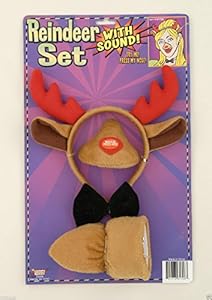 SUPER BARGAIN!!! NEW Model!! Christmas Rudolph Red Nose Reindeer Nose Costume Set